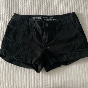 Black shorts mid rise